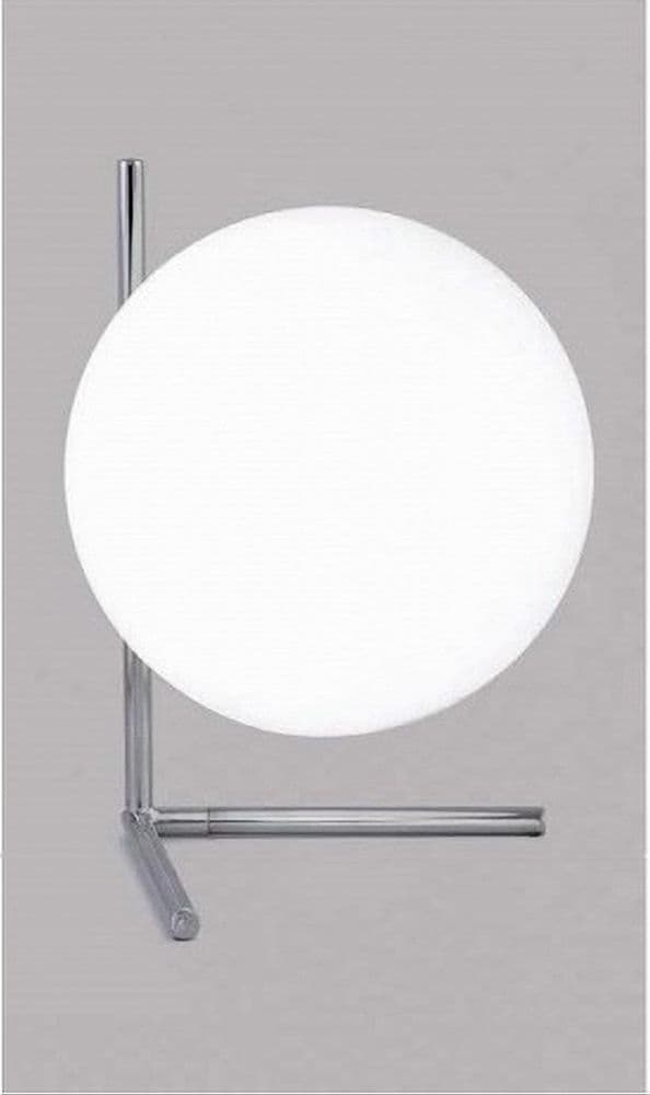LAMPADA DA TAVOLO SCRIVANIA RAMO CON SFERA IN VETRO LUCE ATTACCO E27 ARGENTO 33887 - 8