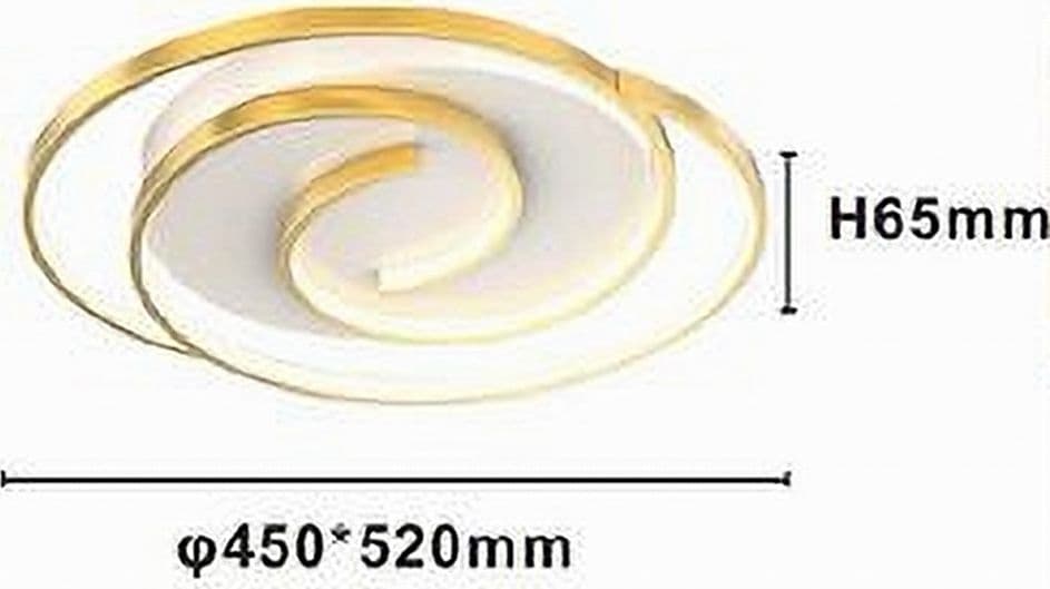PLAFONIERA LED 45W CERCHIO SPIRALE VORTICE ORO LAMPADARIO SOFFITTO LUCE 4000K 70630 - 7