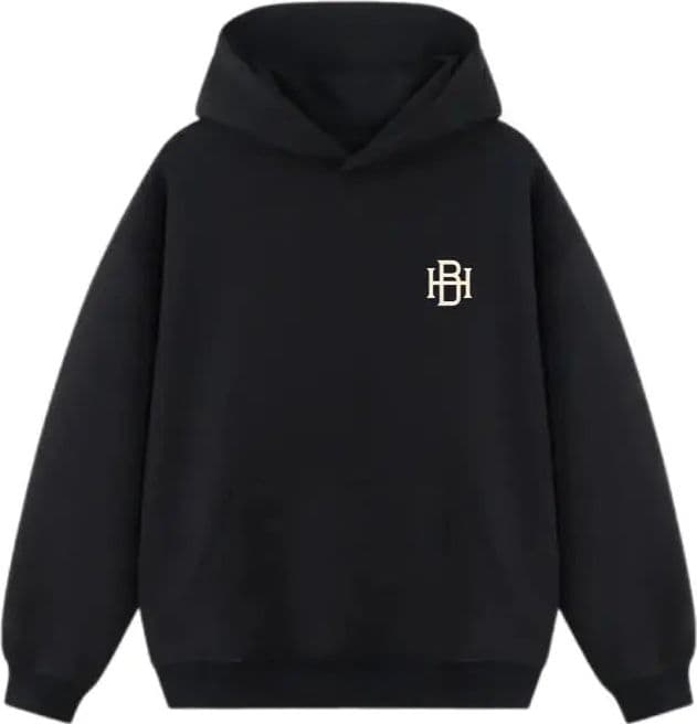 Felpa con cappuccio 100% cotone Nero Bomb Oversize Fit 460 grammi - Horda Brand Streetwear