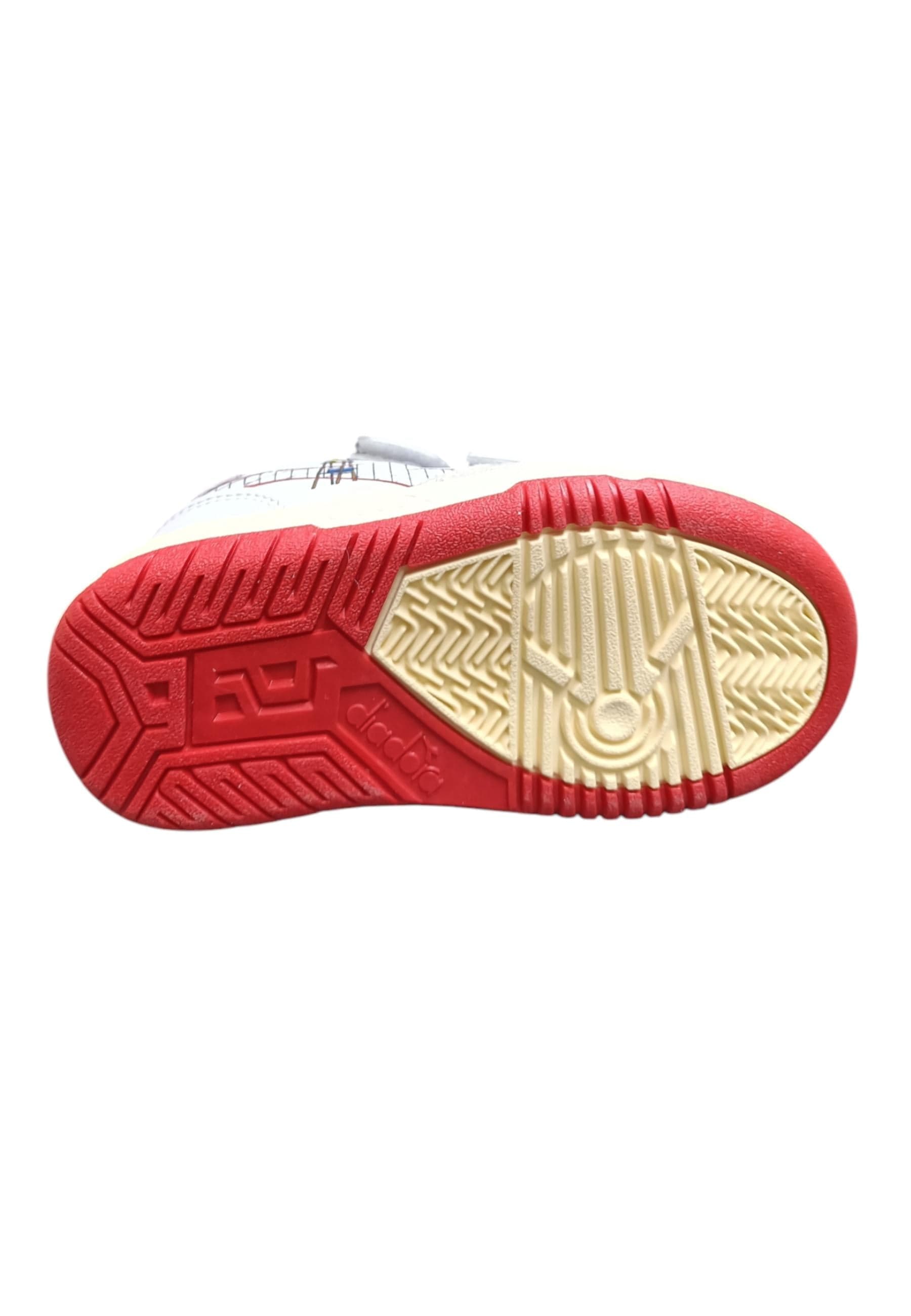 Scarpe sneakers Bambine e ragazze Diadora RAPTOR  bianco-rosso velcro in Ballerine Scarpetteria Gica - Trani, commercioVirtuoso.it