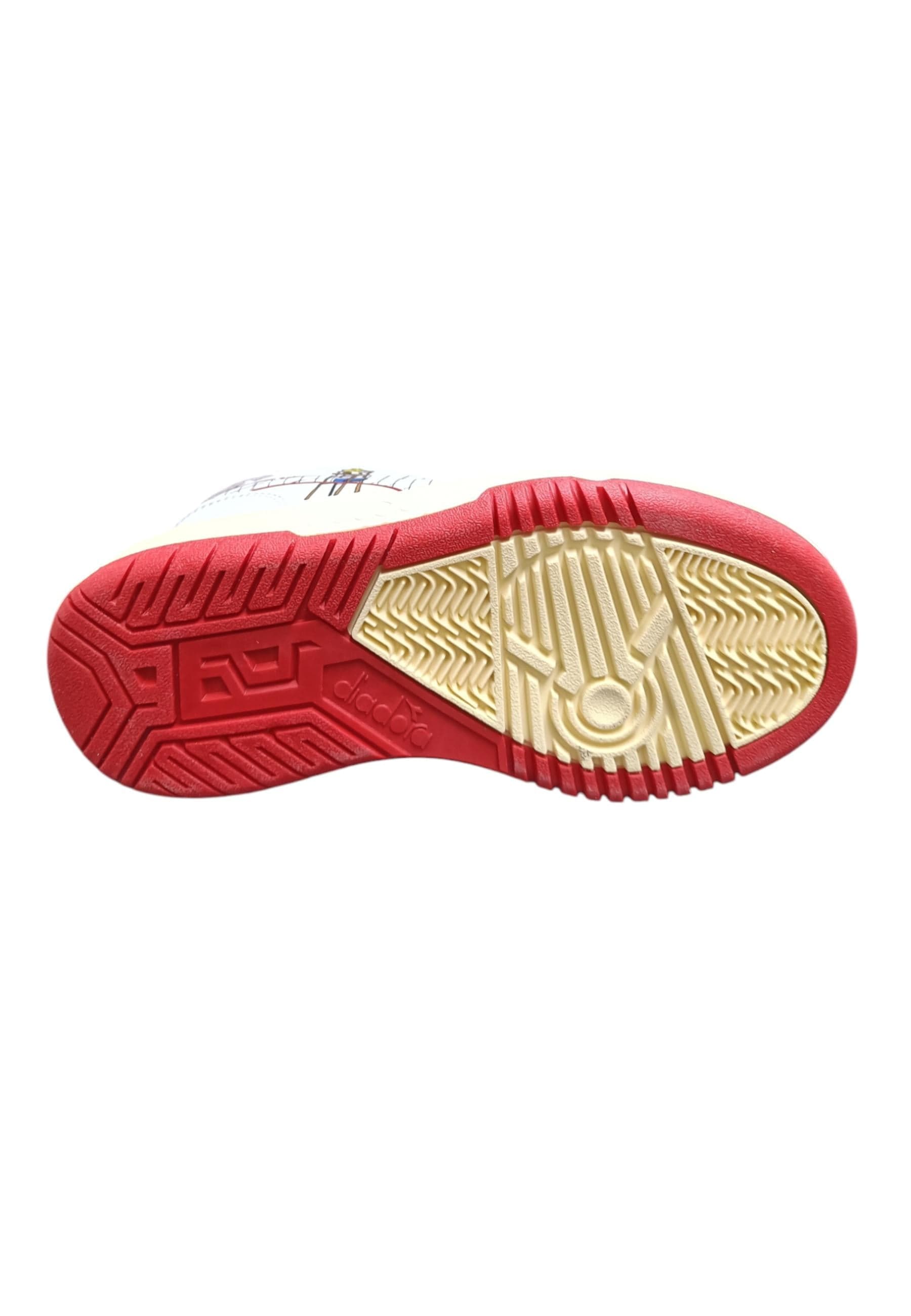 Scarpe snekears Bambini e ragazzi Diadora RAPTOR  bianco-rosso laccio in Ballerine Scarpetteria Gica - Trani, commercioVirtuoso.it