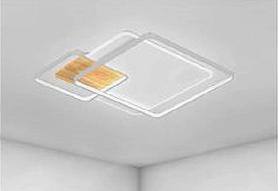 PLAFONIERA LED 40W QUADRATI BIANCO LAMPADARIO SOFFITTO MODERNO LUCE FREDDA 70869 - 3