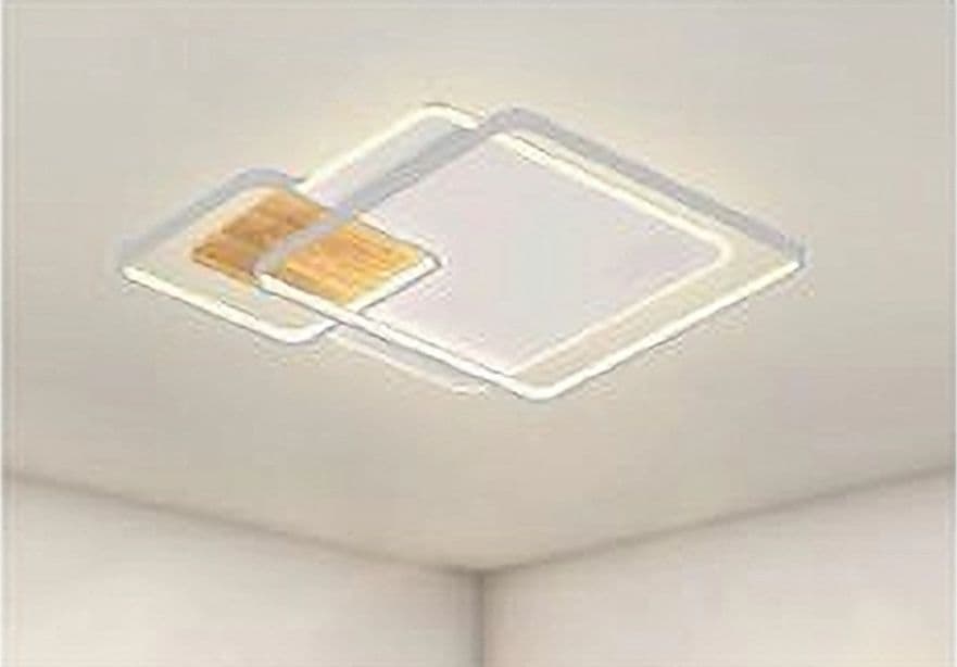PLAFONIERA LED 40W QUADRATI BIANCO LAMPADARIO SOFFITTO MODERNO LUCE NATURALE 70852 - 3