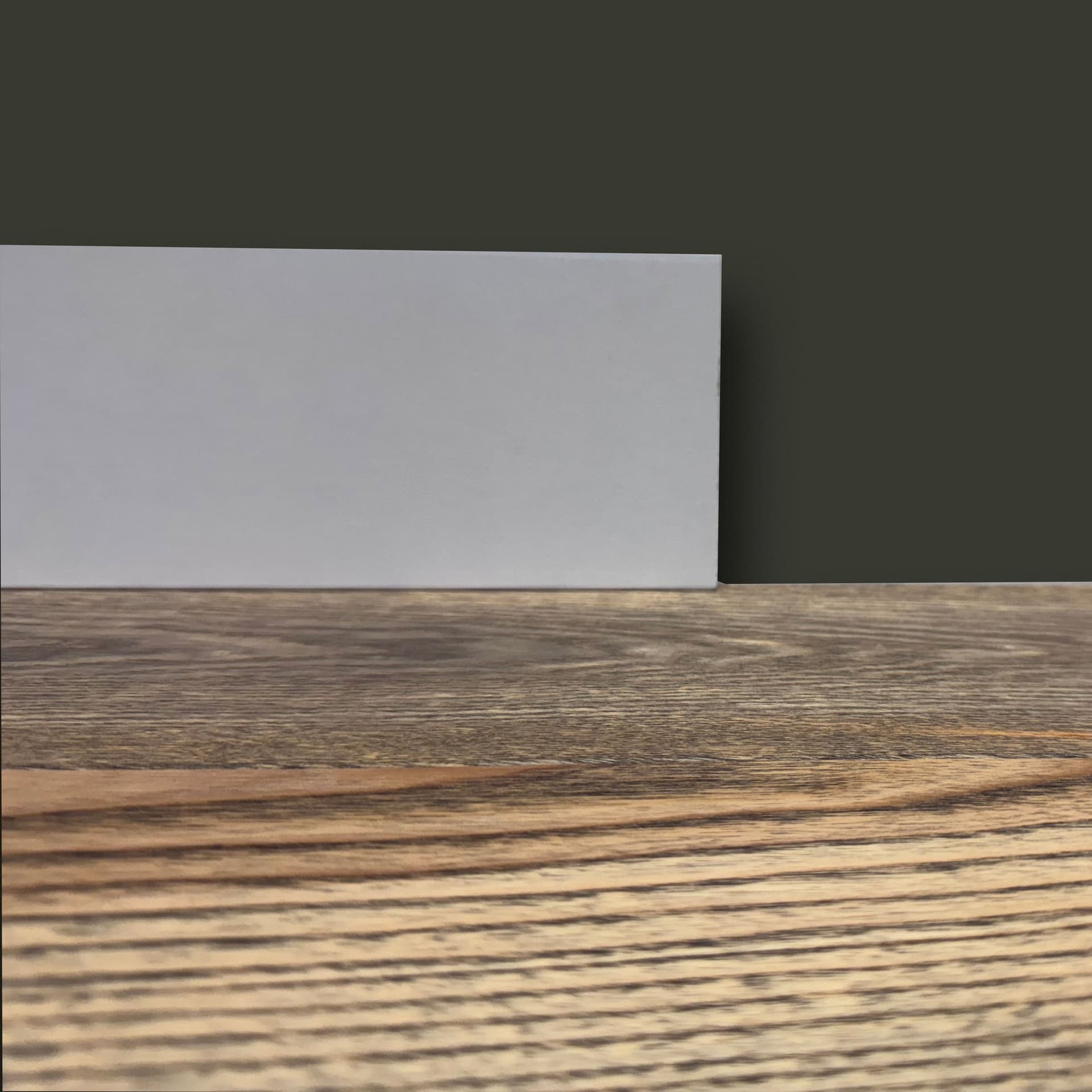 100ml di BATTISCOPA ZOCCOLINO SQUADRATO in FIBRA DI LEGNO COMPATTA 120X12 BIANCO - 3