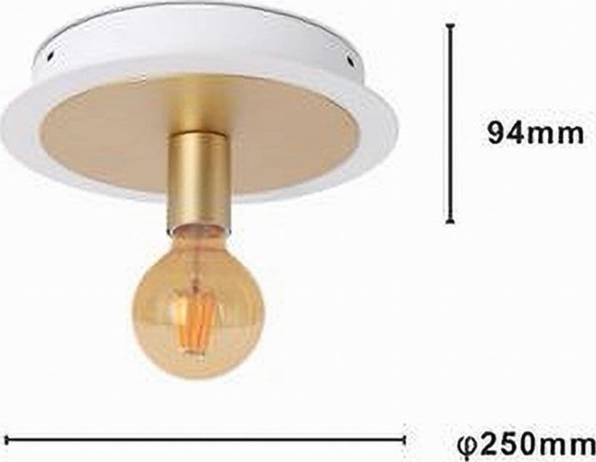 PLAFONIERA DA SOFFITTO IN METALLO ORO BIANCO CON LUCE LAMPADA ATTACCO E27 32651 - 2