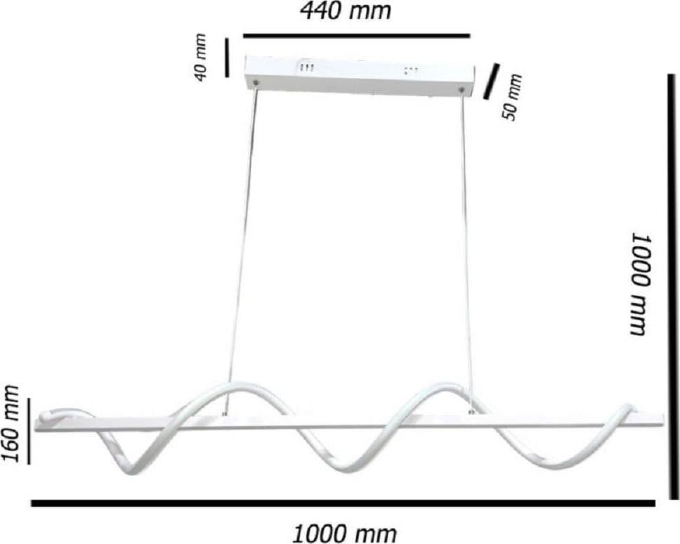 LAMPADARIO LED SOSPENSIONE 36W MODERNA TWIST BIANCO LUCE 6500K 3000K 4000K B65-B - 7