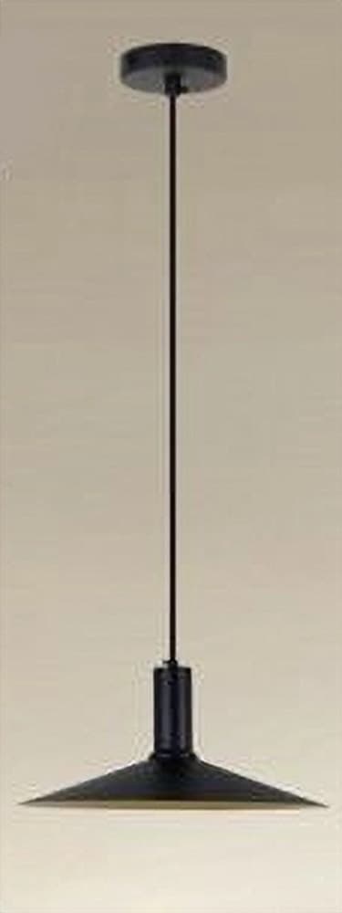LAMPADARIO A SOSPENSIONE MODERNO CON PARALUME CONICO IN FERRO NERO ORO E27 33818 - 2