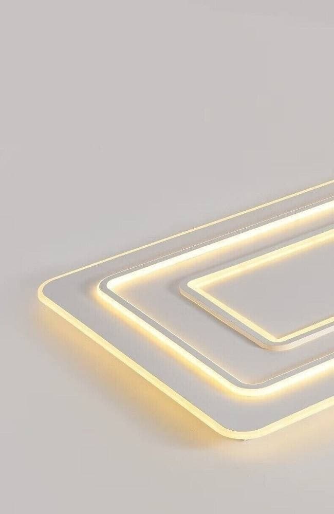 LAMPADARIO PLAFONIERA LED RETTANGOLARE 123W 3 TONALITÀ LUCE BT TELECOMANDO C66-3C - 12