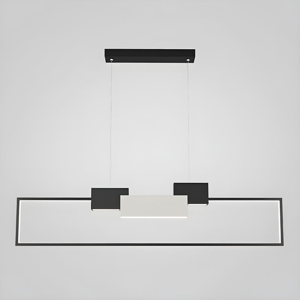 LAMPADARIO A SOSPENSIONE LED 36W RETTANGOLARE CON TELECOMANDO DESIGN MODERNO NERO 71585 - 9