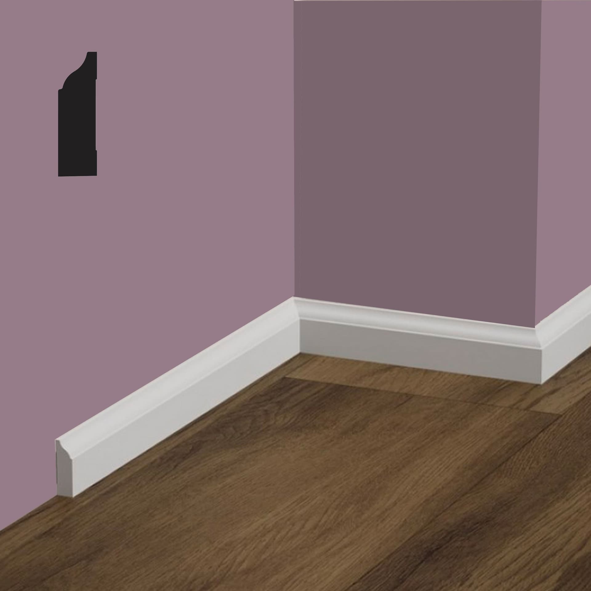 bancale da 184,80ml di Battiscopa FIRENZE in POLIMERI FeelingWood-HD 32x10mm - BIANCO - Eternal Parquet