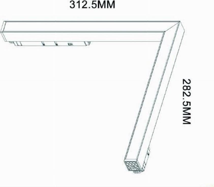 FARO LED ANGOLARE 24 W INCASSO PER BINARIO MAGNETICO 48V LUCE 3000K 4000K MG-06 - 4