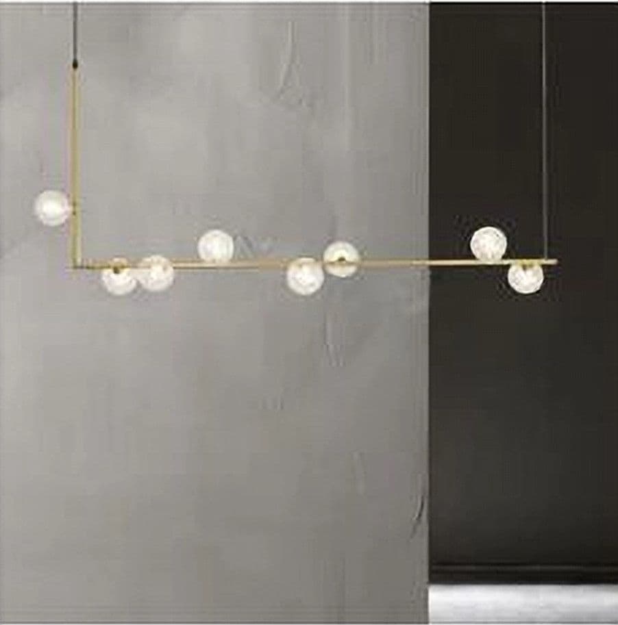 LAMPADARIO 8 SFERE G9 IN VETRO DA SOFFITTO IN METALLO ORO DESIGN MODERNO 71638 - 7