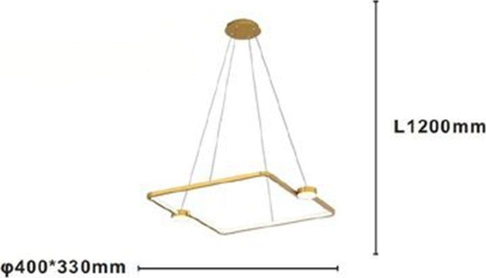 LAMPADARIO A SOSPENSIONE LED 30W QUADRATO CON TELECOMANDO DESIGN MODERNO ORO 71170 - 4