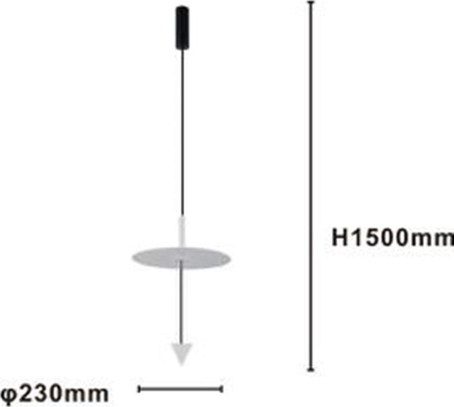 LAMPADARIO A SOSPENSIONE LAMPADA 12W LUCE LED 6500K DISCO Ø23CM CONO BIANCO 32989 - 4