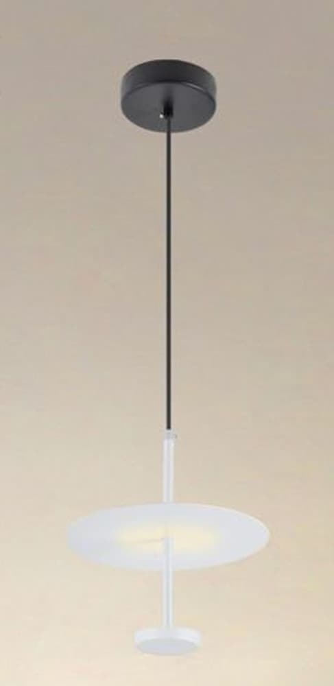 LAMPADARIO A SOSPENSIONE LUCE 4000K LED 12W DISCO PARALUME PIATTO BIANCO ROTONDO 33092 - 4
