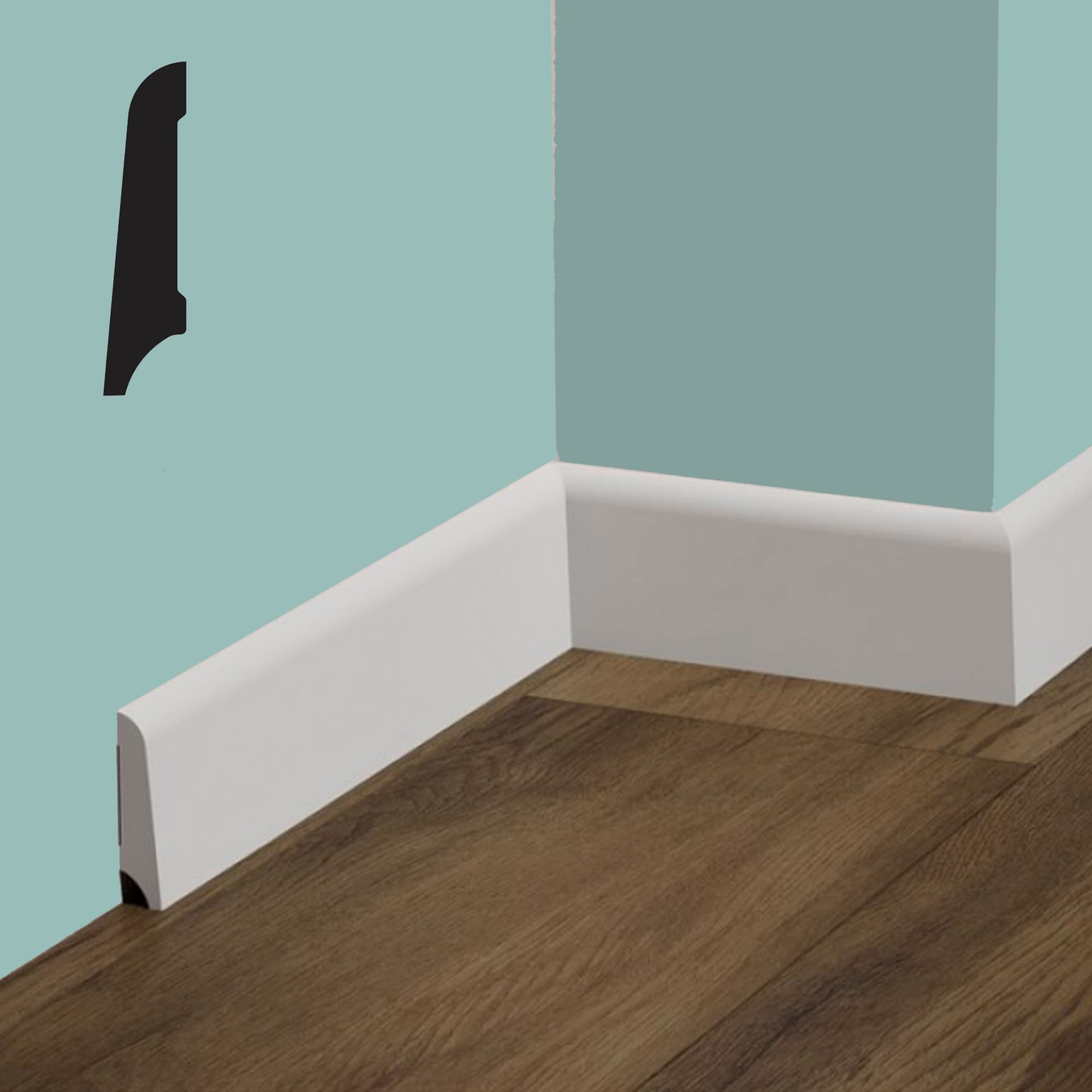 Battiscopa INCLINATO in POLIMERI FeelingWood-HD 60x15mm - BIANCO (prezzo al metro) in Battiscopa Eternal Parquet - Ariano Irpino, commercioVirtuoso.it