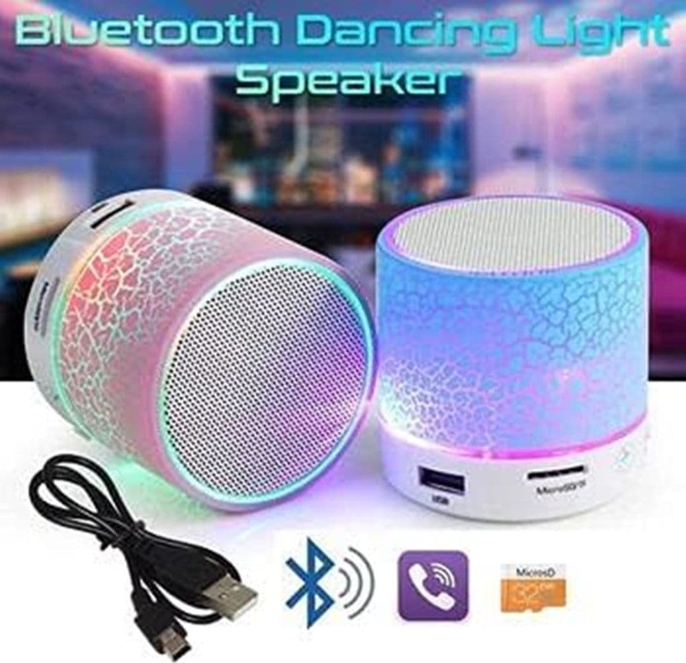 MINI ALTOPARLANTE BLUETOOTH CON LUCE LED USB BOMBONIERE REGALO PER ADULTI BAMBINI - 7