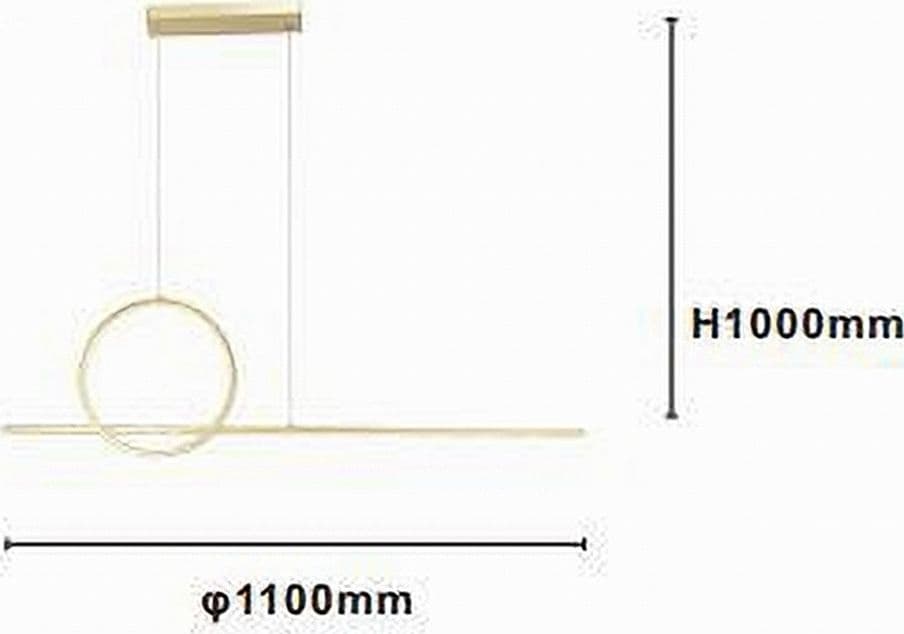 LAMPADARIO A SOSPENSIONE LED 48W DESIGN CERCHIO LINEA ORO IP20 CUCINA LUCE 4000K 33573 - 3