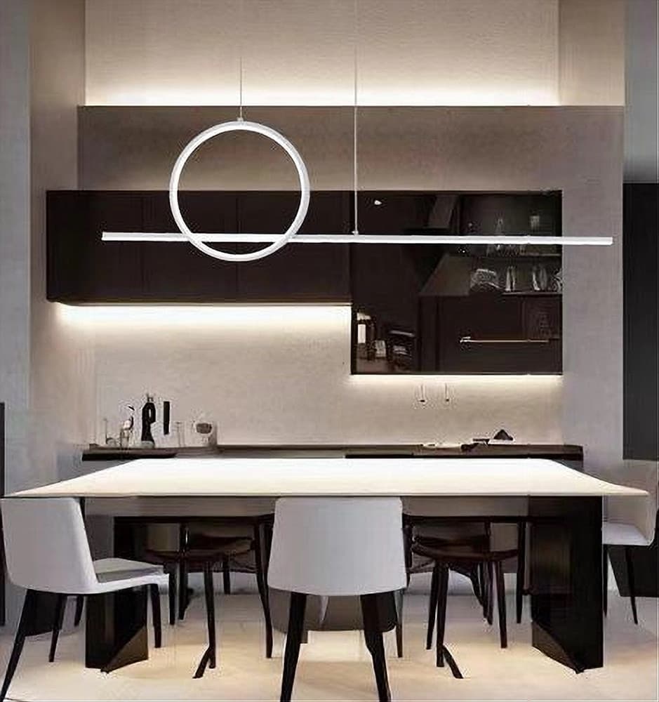 LAMPADARIO A SOSPENSIONE LED 48W DESIGN CERCHIO LINEA BIANCA IP20 LUCE 6500K 33580 - 8