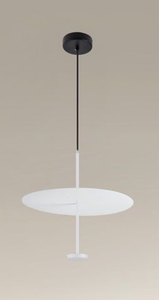 LAMPADARIO A SOSPENSIONE LUCE 6500K LED 18W DISCO PARALUME PIATTO BIANCO ROTONDO 33160 - 4