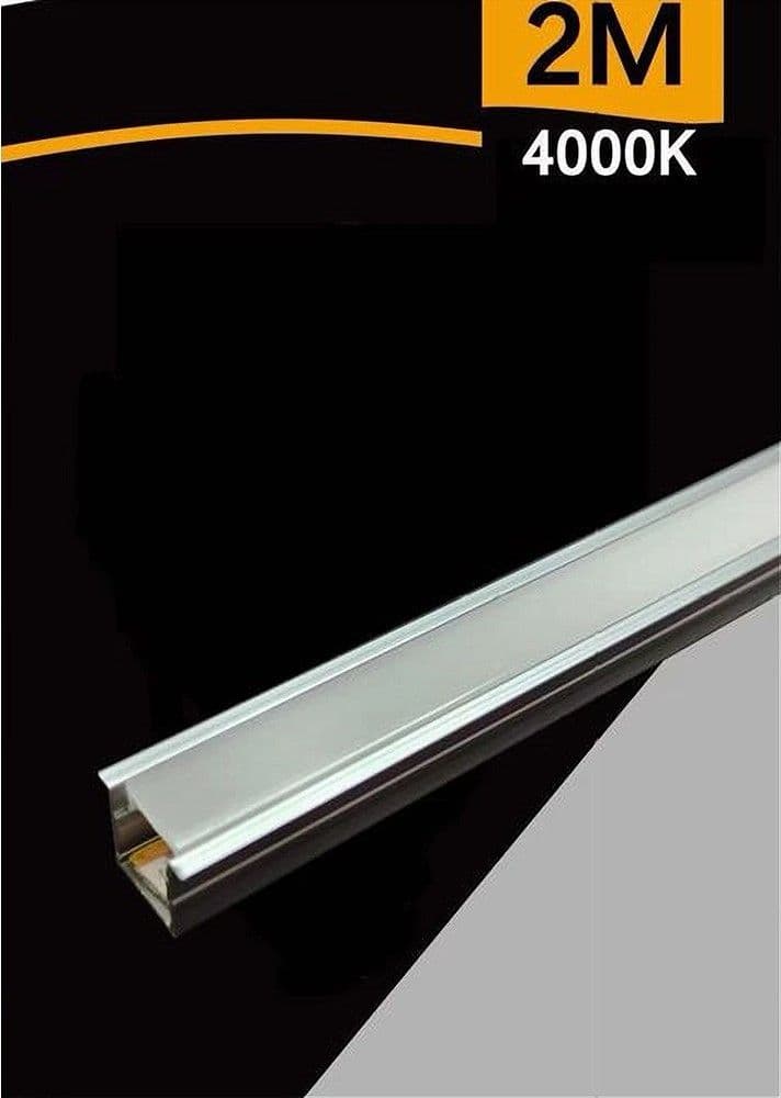 PROFILO IN ALLUMINIO 2MT COMPLETO DI STRIP LED + COVER 12V 7W/MT AL-12V-2025-120 - 4