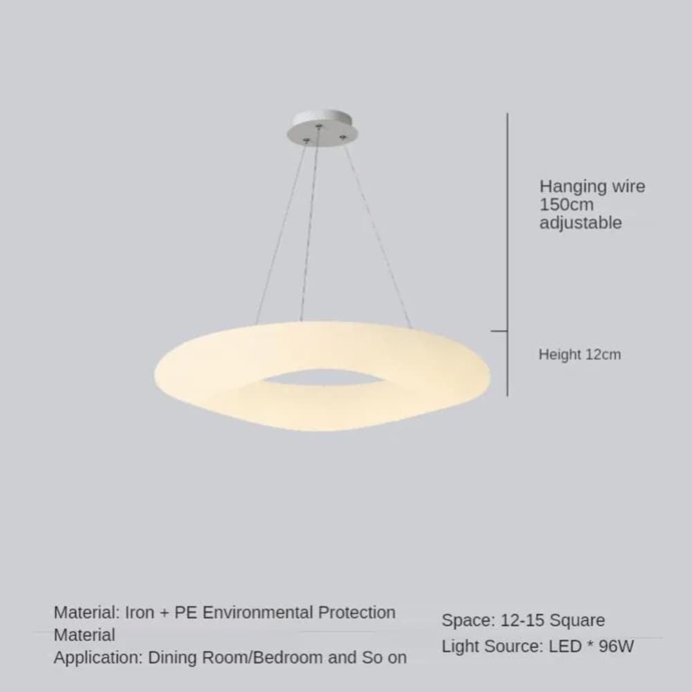 LAMPADARIO A SOSPENSIONE NORDICO PER SOGGIORNO CAMERA A FORMA DI ANELLO DECORATIVO - 7