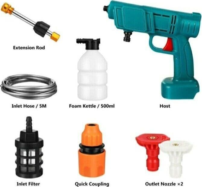 Idropulitrice 2 batteria 48V Alta pressione Portatile Senza Fili Lavaggio Auto e moto - 15