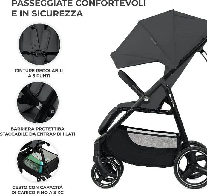 Passeggino TRIG 3 Kinderkraft-Grigio in Passeggini compatti La Casa Del Bebè - Napoli, commercioVirtuoso.it