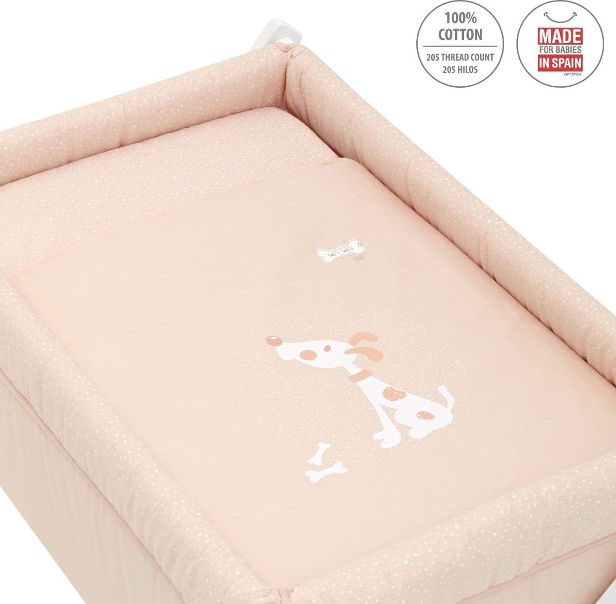 Culla X Di Legno Cambrass Une Be Teckel Pesca/Bianco - 3