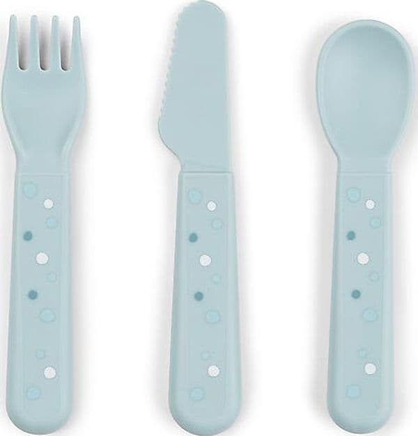Set Posate Foodie - Happy Dots Blu - 100% PP Alimentare Done By Deer