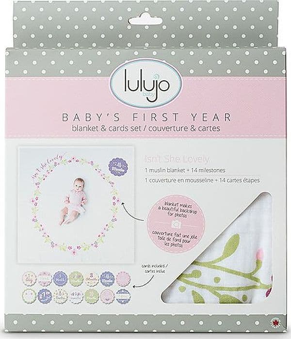 Copertina Lulujo Baby - Isn't She Lovely - in Mussola di Cotone con Kit Cards - 3