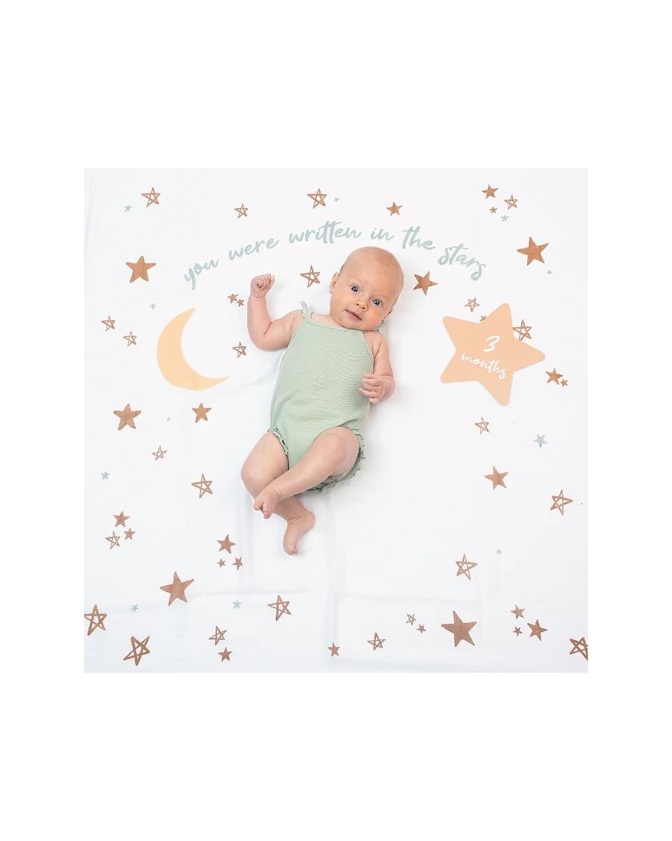 Copertina Lulujo Baby - Written in the Stars - in Mussola di Cotone con Kit Cards - 5