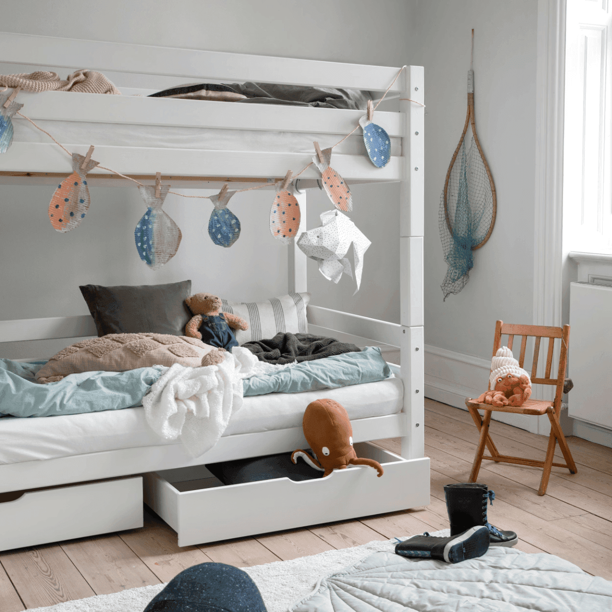 Struttura letto per letto a castello modulo con rete a doghe flessibili 90x200 cm Hoppekids ECO Luxury - 4