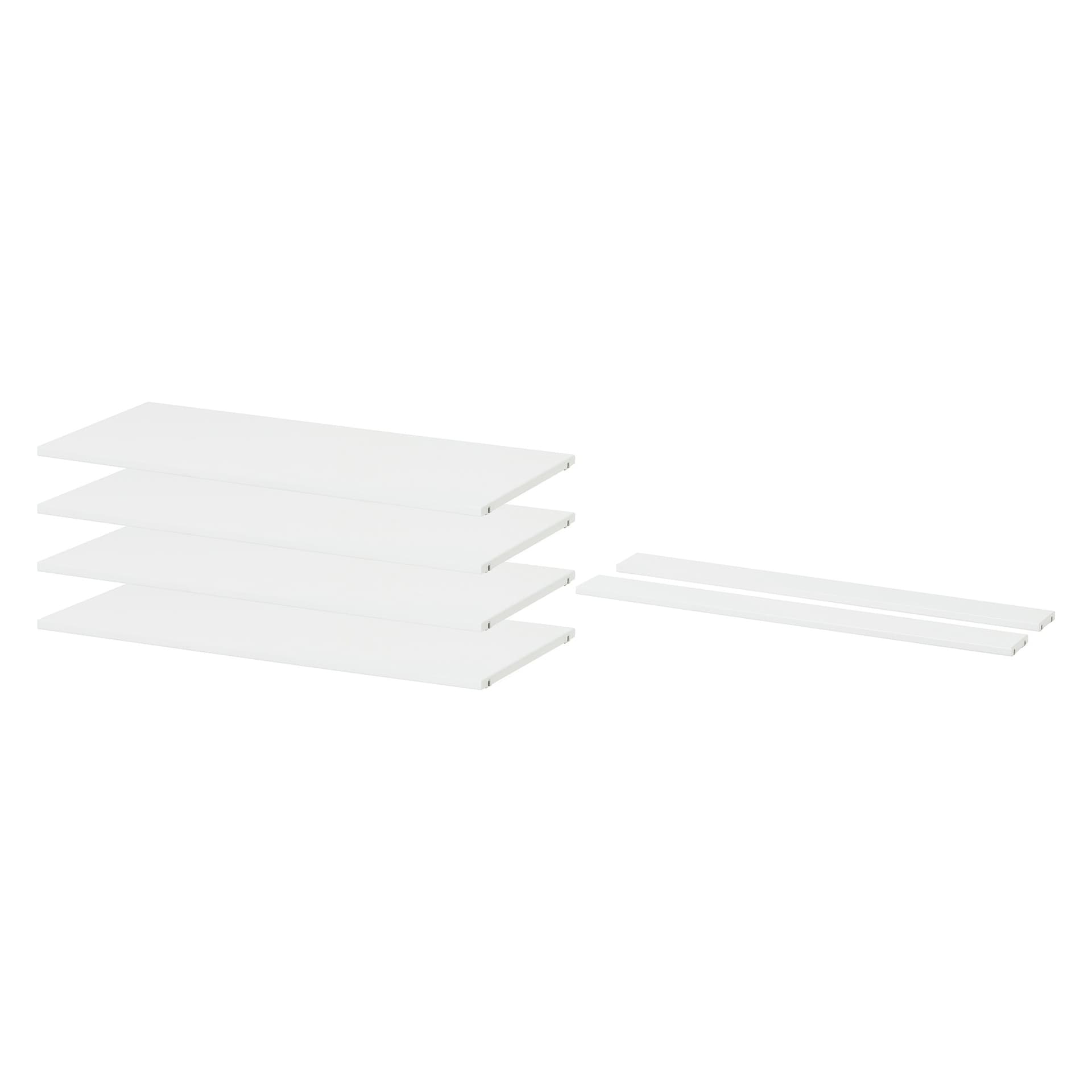 Hoppekids STOREY set con 4 ripiani e 2 supporti a croce, 100 cm - Bianco