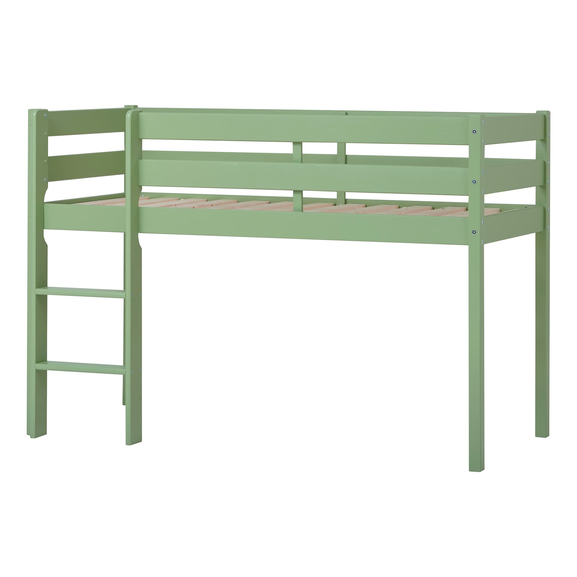 Letto semielevato ECO Comfort 70x160 cm a doghe - Verde Chiaro