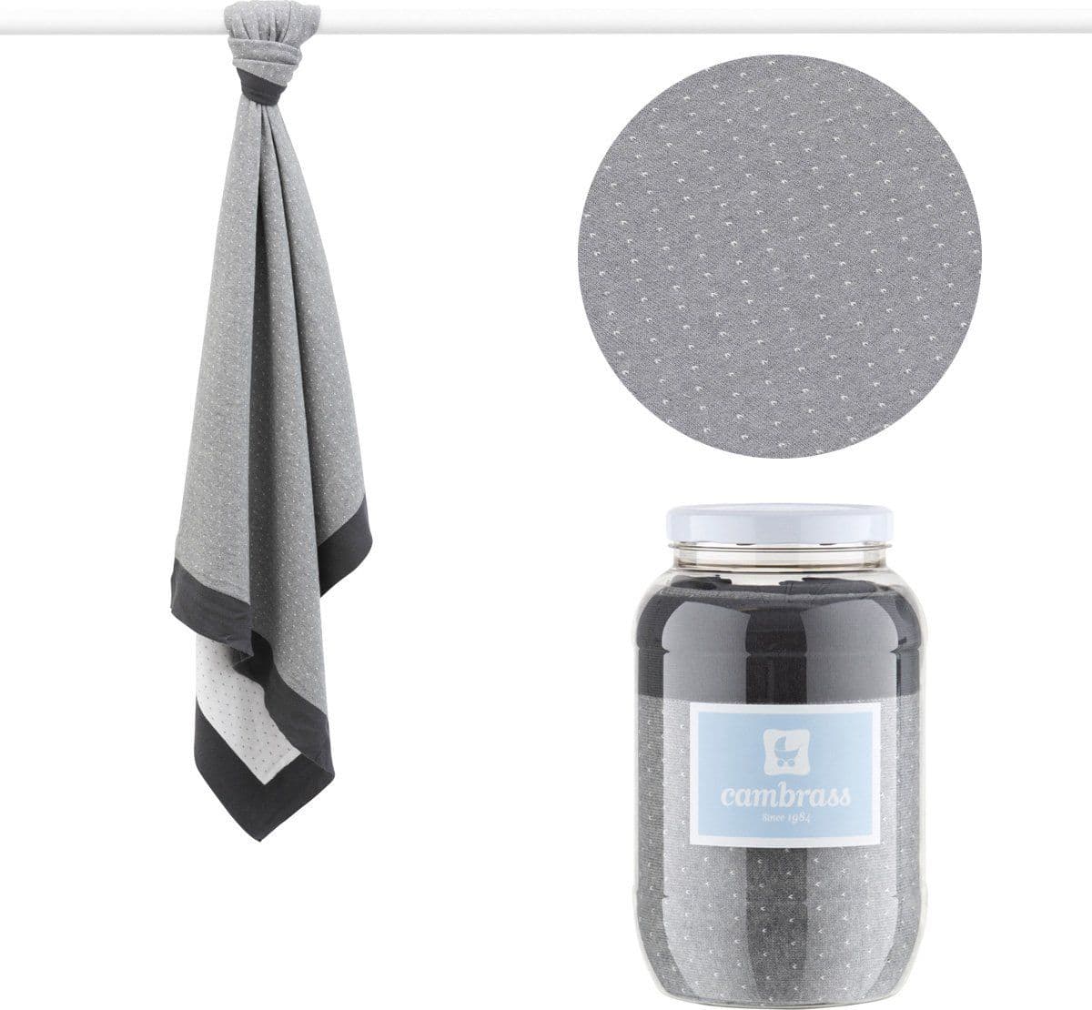 Coperta Cotone Bambino 80X100X1 Cm Deku Grigio Cambrass - 2