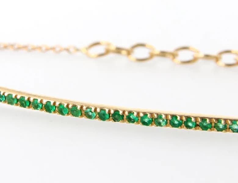 Namuri - Bracciale Oro Giallo 18K E Smeraldi - 2