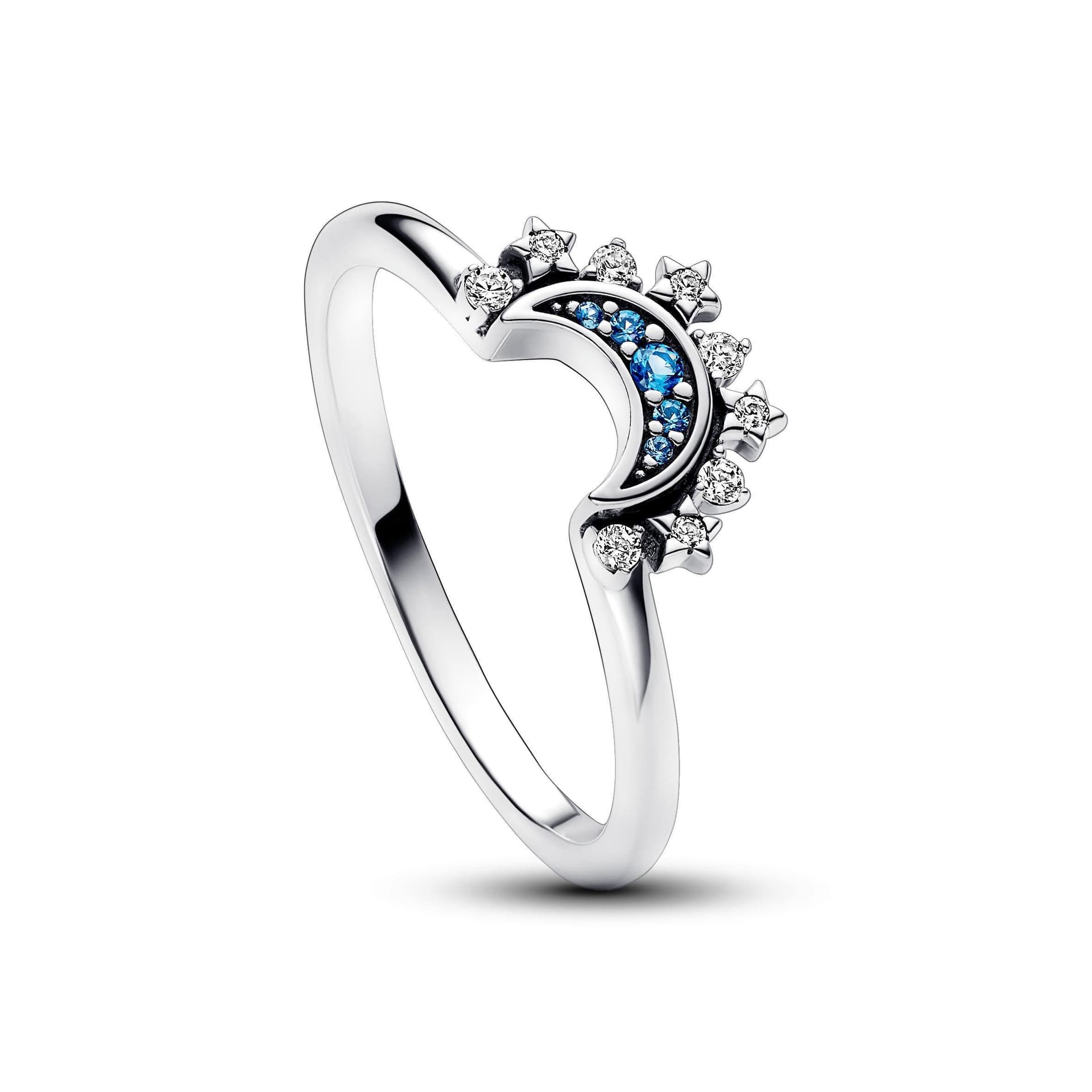 Pandora - Anello Luna Pietre Blu - 3