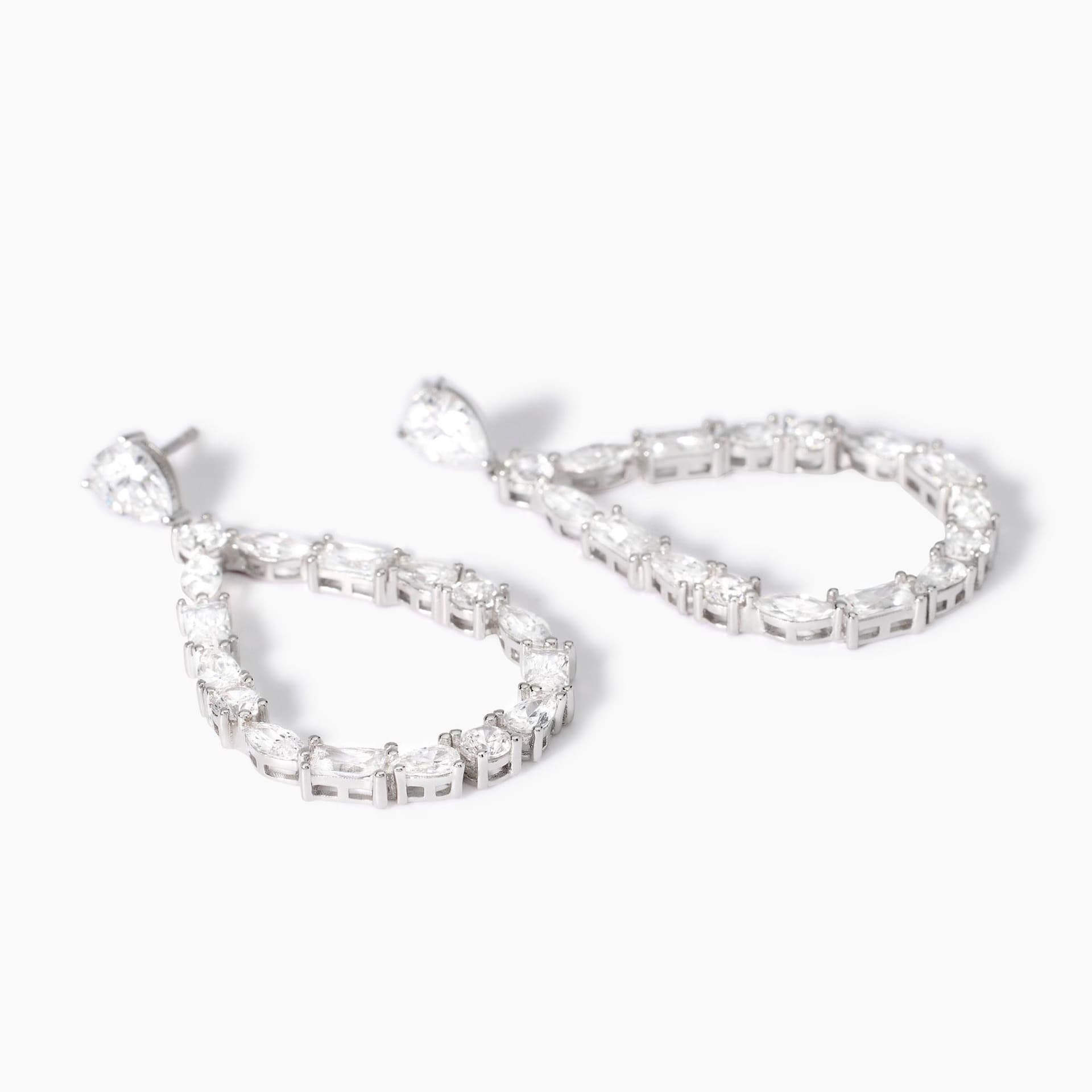 Mabina -  Orecchini in argento a goccia con zirconi LUXURY - 2