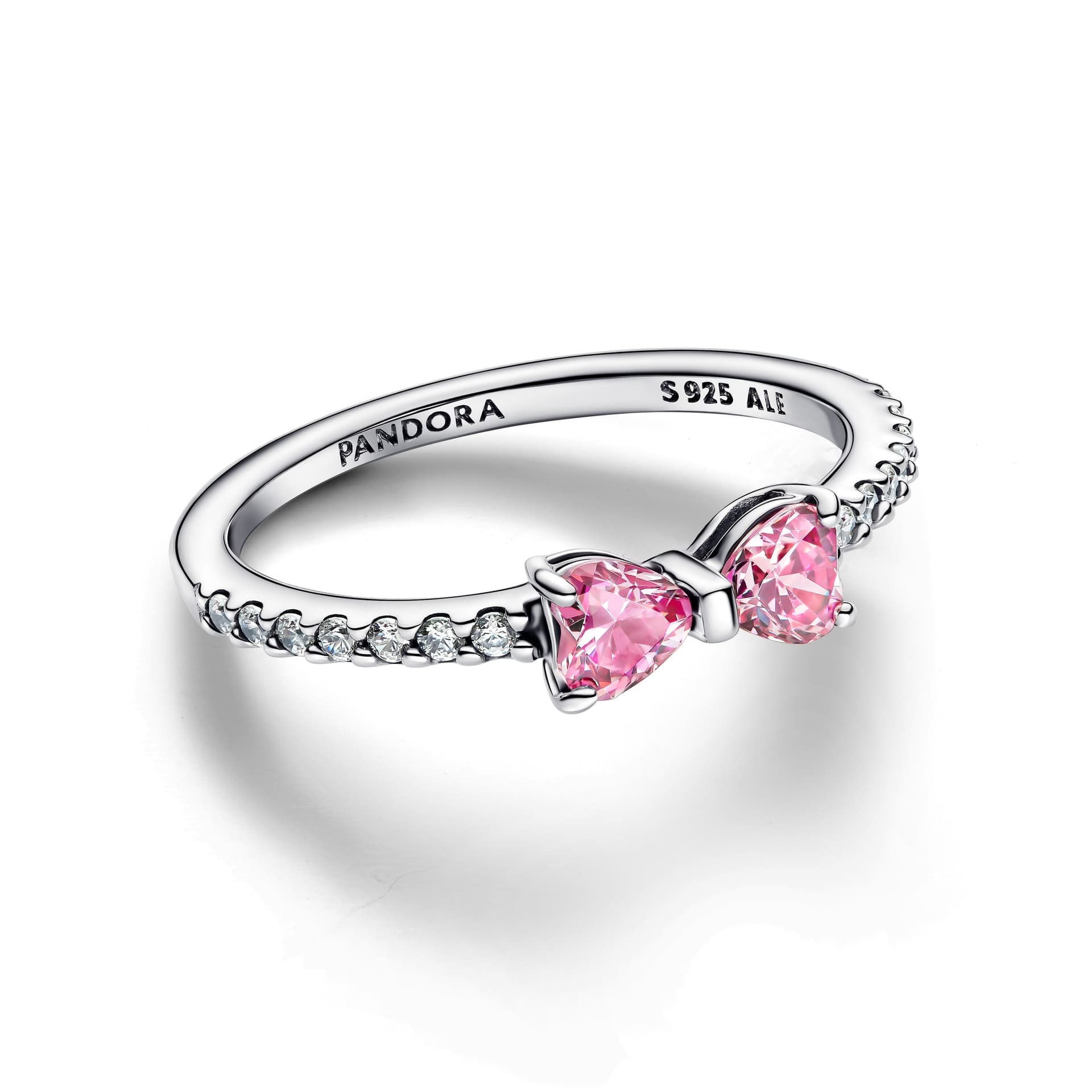 Pandora   Anello Fiocco Luminoso Rosa - 2