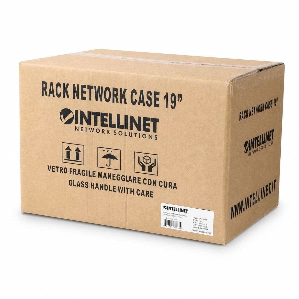 Armadio Rack 19'' a muro 6 unit&agrave prof. 320 Grigio Assemblato - 12