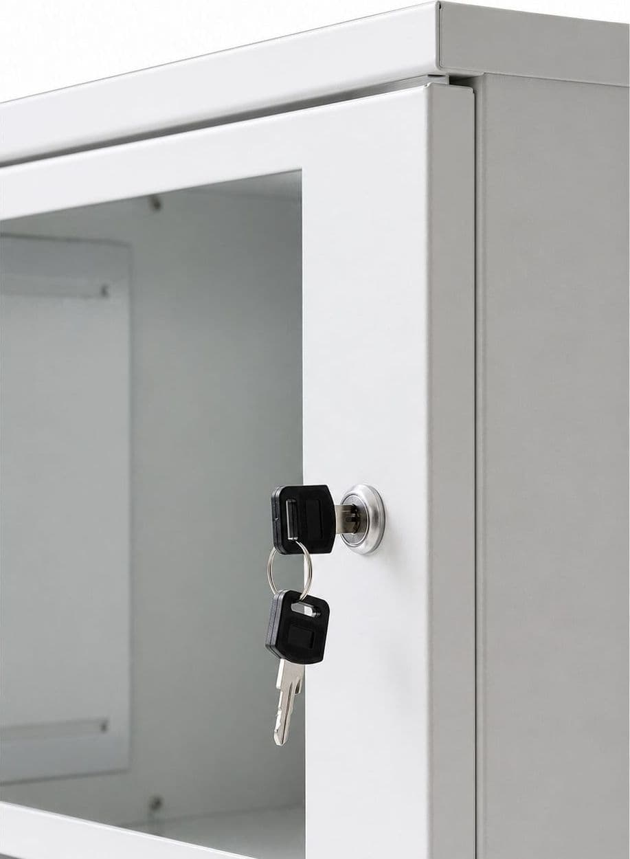 Armadio Rack 19'' a muro 6 unit&agrave prof. 320 Grigio Assemblato - 15