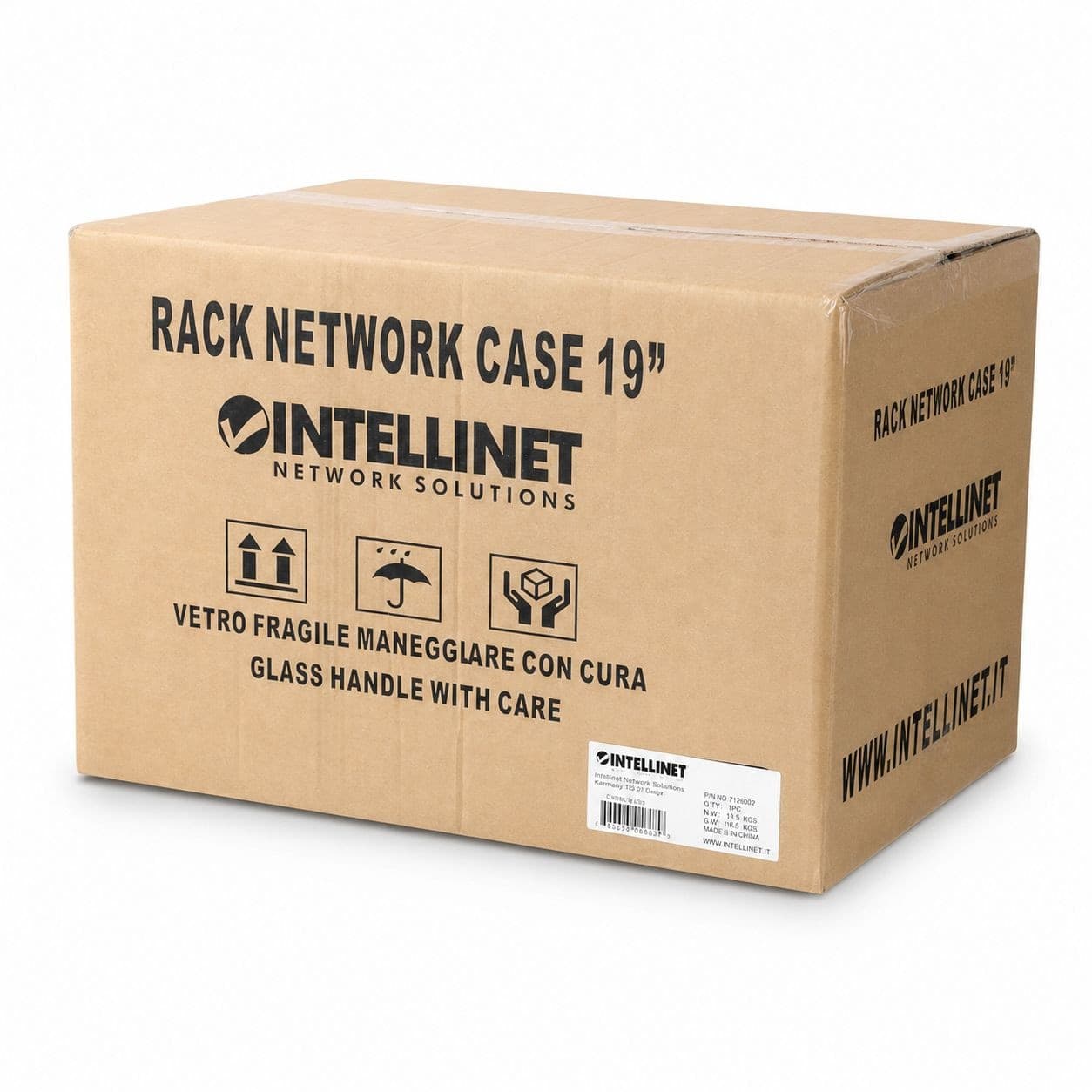 Armadio Rack 19'' a muro 6 unit&agrave prof. 320 Grigio Assemblato - 18