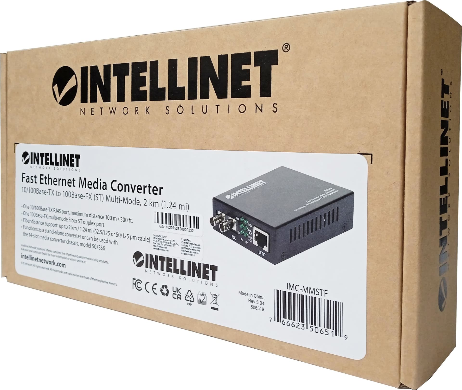 Convertitore RJ45 - Fibra ST 100Base-TX - 18