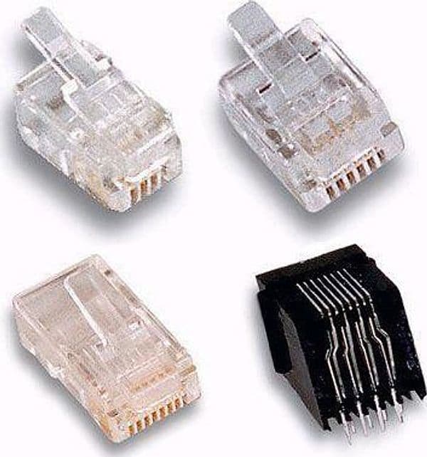 Plug Telefonico RJ11 Maschio 4 Poli 4 Contatti Antiattorcigliamento - 8