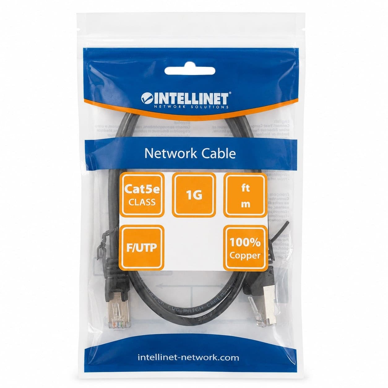 Cavo di rete Patch in Rame Schermato Cat. 5e Nero F/UTP 1 m - 9