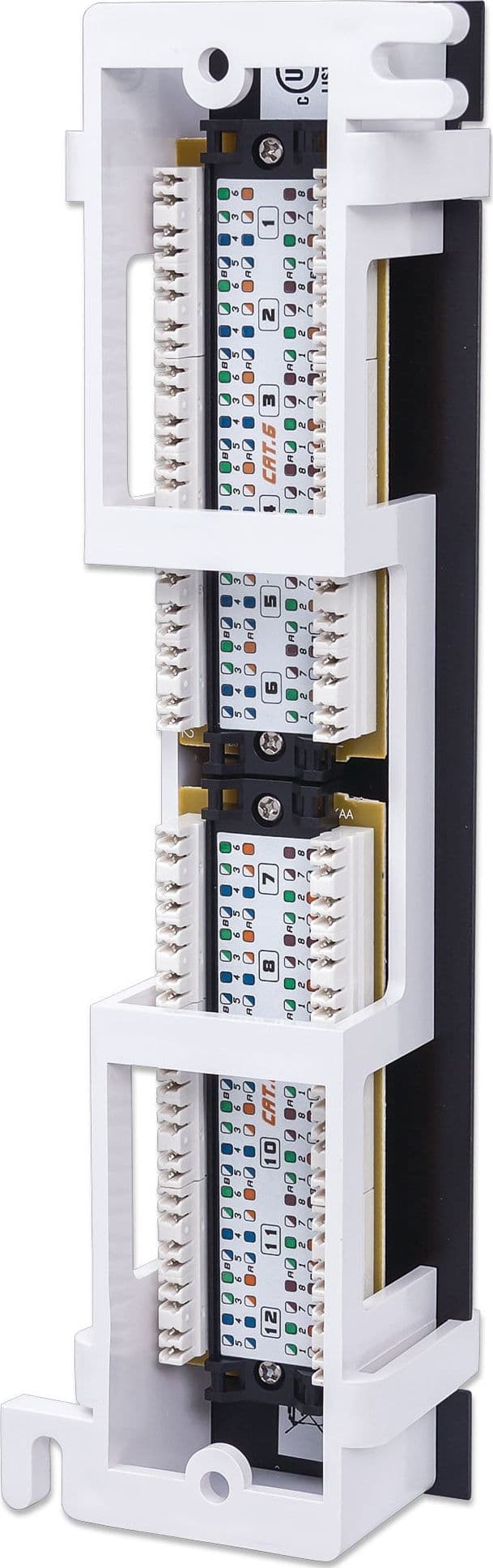 Pannello Patch 12 Porte UTP Cat6 Installazione a Muro - 12