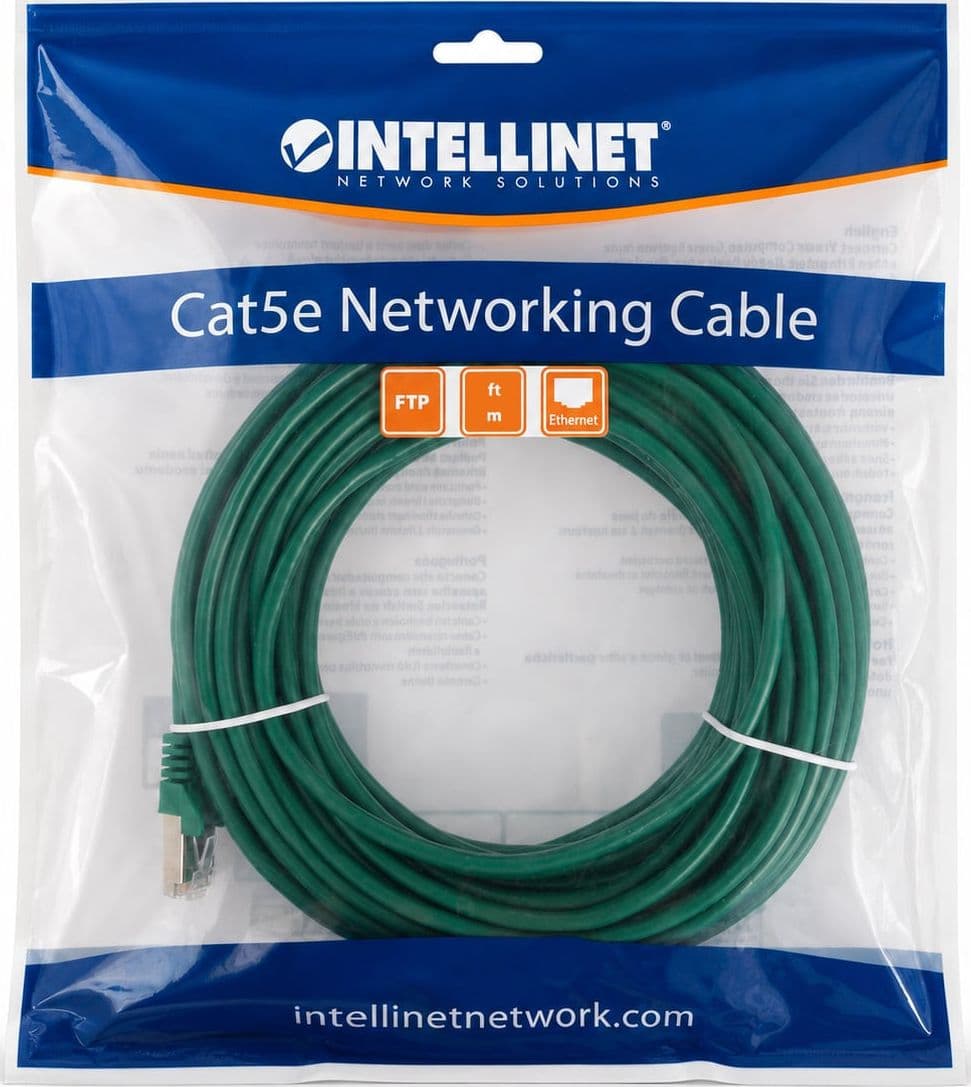 Cavo di rete Patch in Rame Schermato Cat. 5e Verde F/UTP 20 m - 16