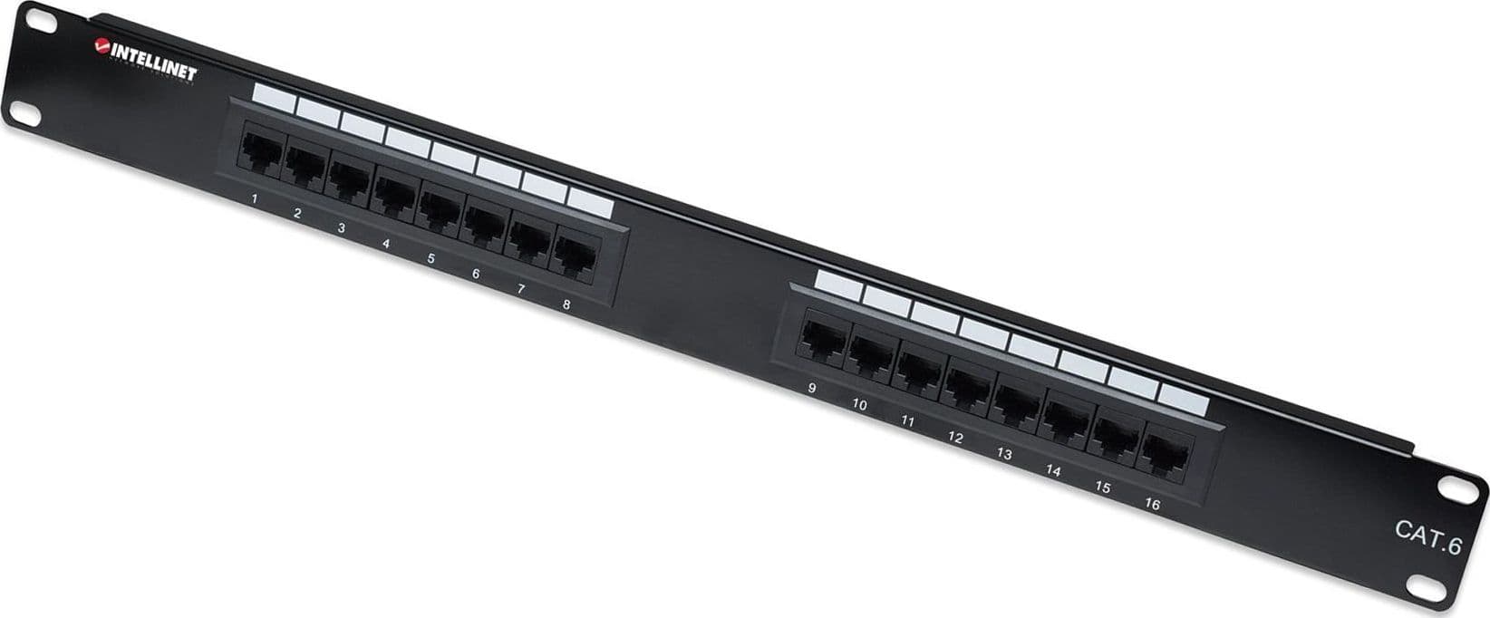 Pannello patch UTP 16 posti RJ45 cat. 6 - 9