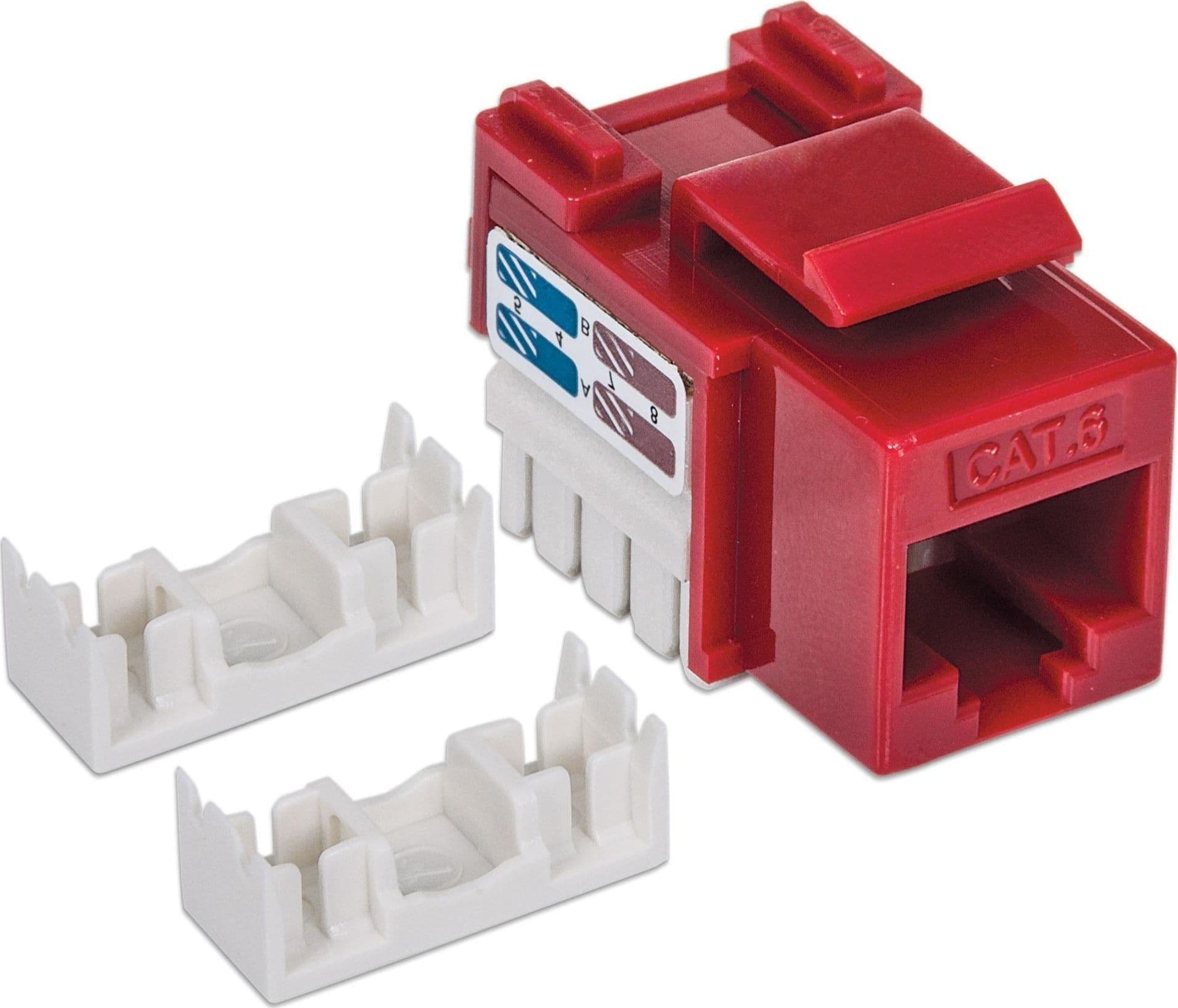 Frutto Keystone RJ45 Cat.6 UTP non schermato Rosso - 5